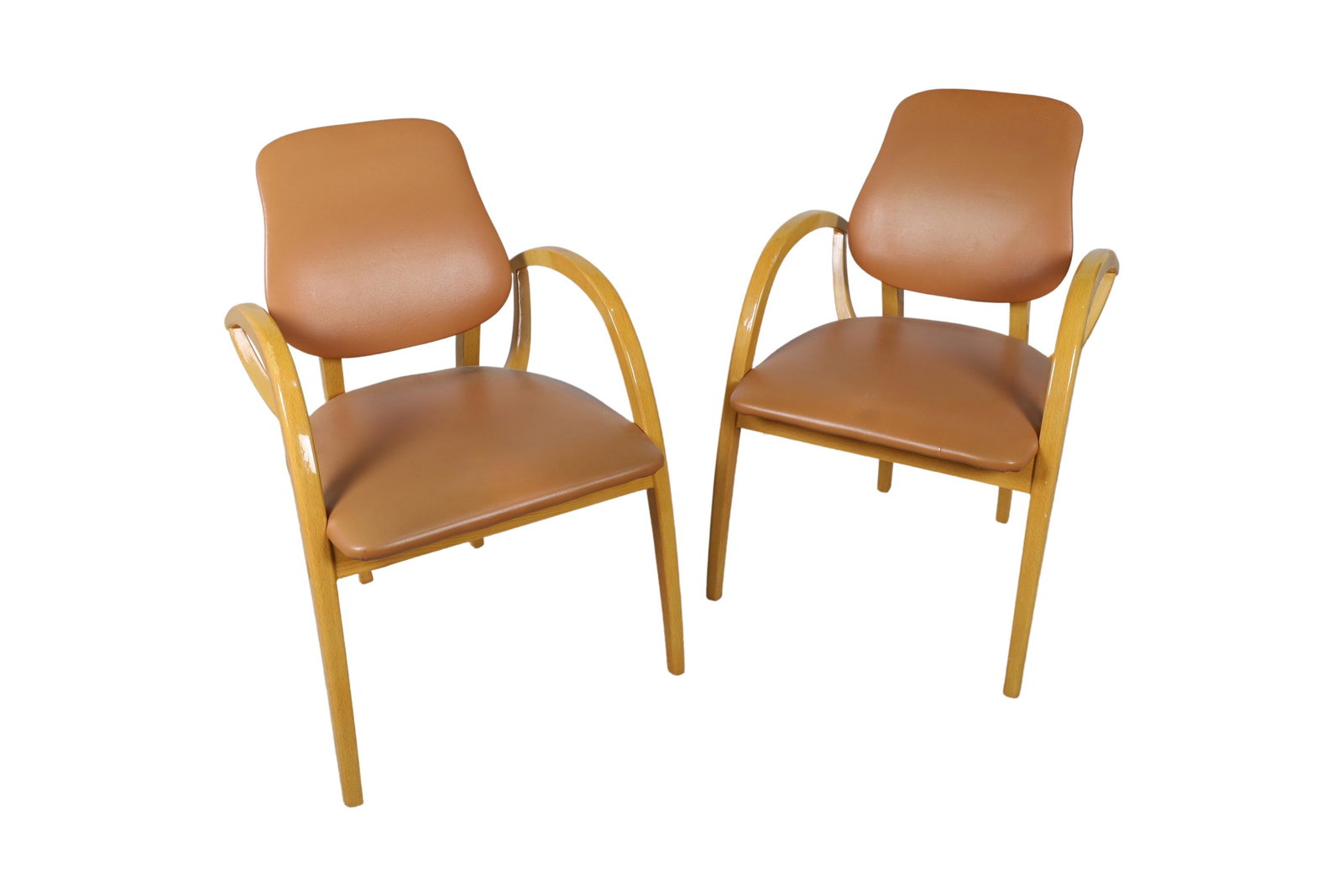 Bentwood Arm Chairs - Pair: Description - Pair of bentwood arm chairs. Dimensions - 34" x 21" x 22"