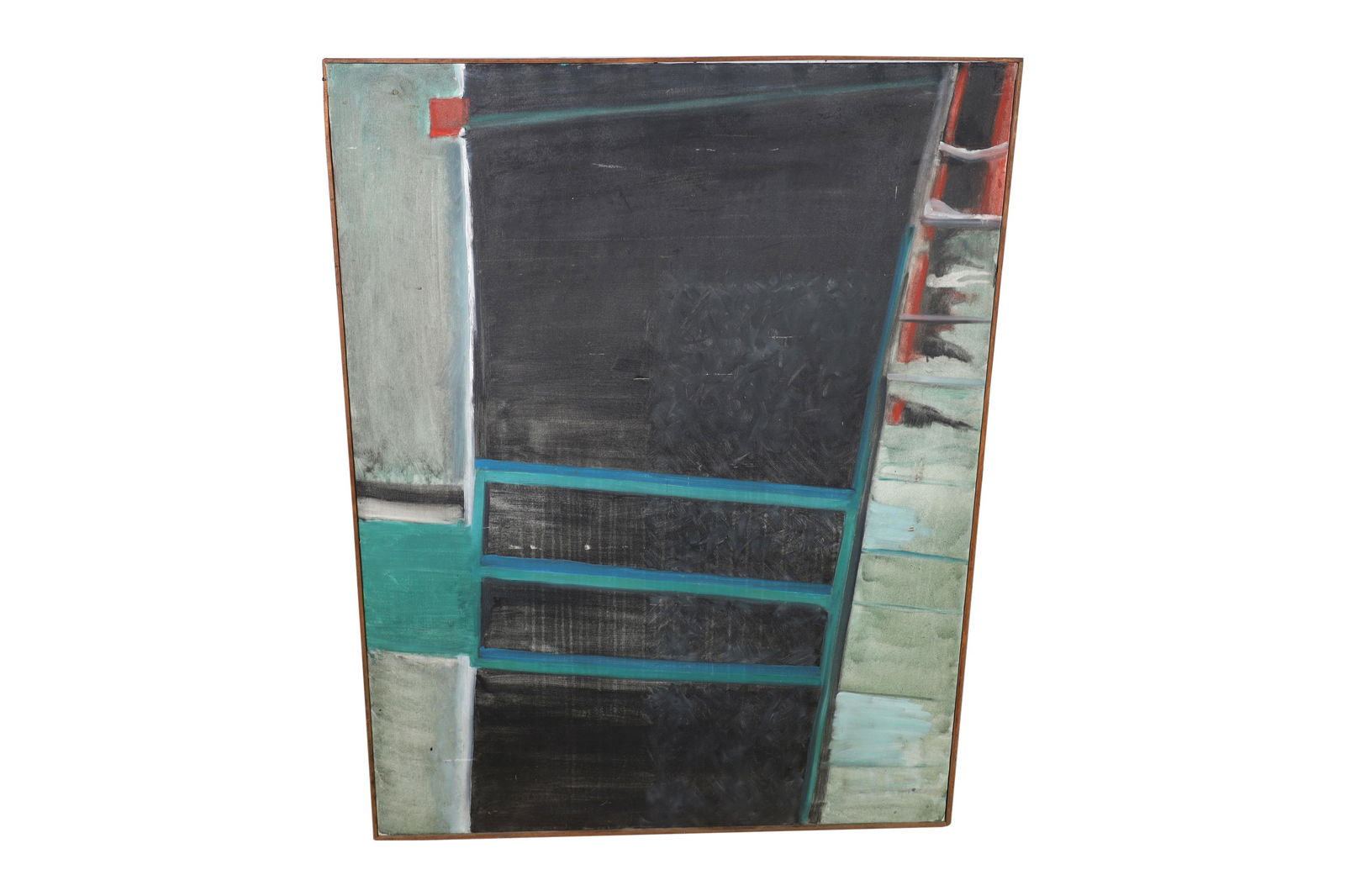 Mid Century Abstract Oil on Canvas (1 of 3)