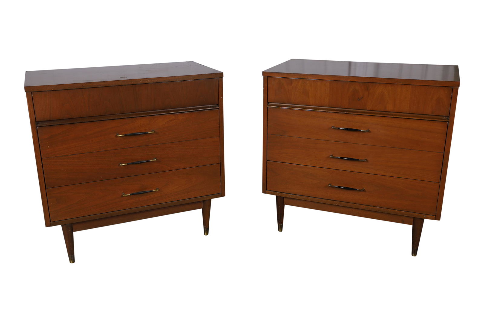 Broyhill - Walnut Bachelors Chests - Pair (1 of 6)