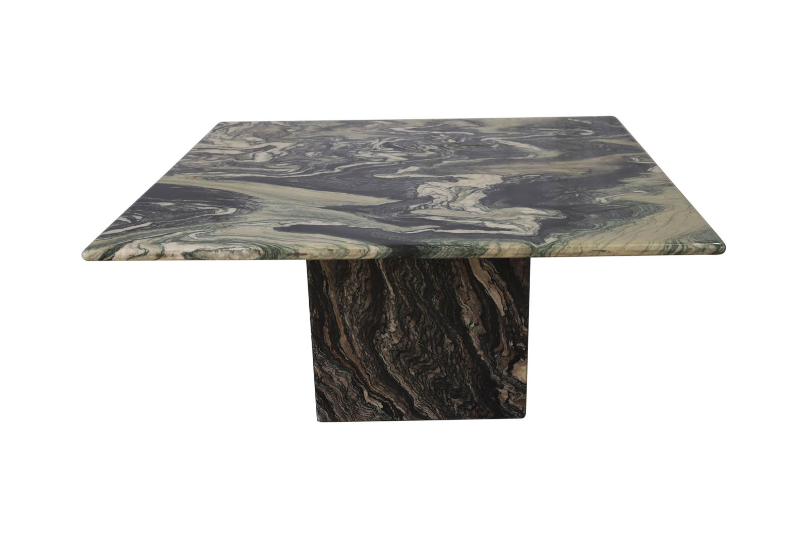 Black, White & Green Marble Coffee Table (1 of 5)