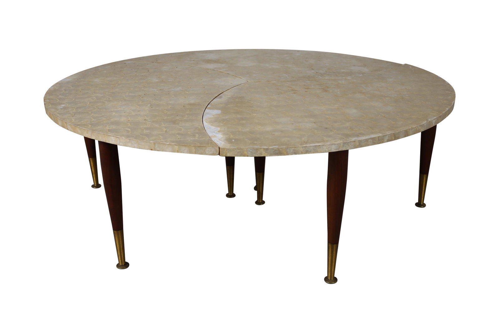 3 Part Capiz Shell Coffee Table (1 of 5)