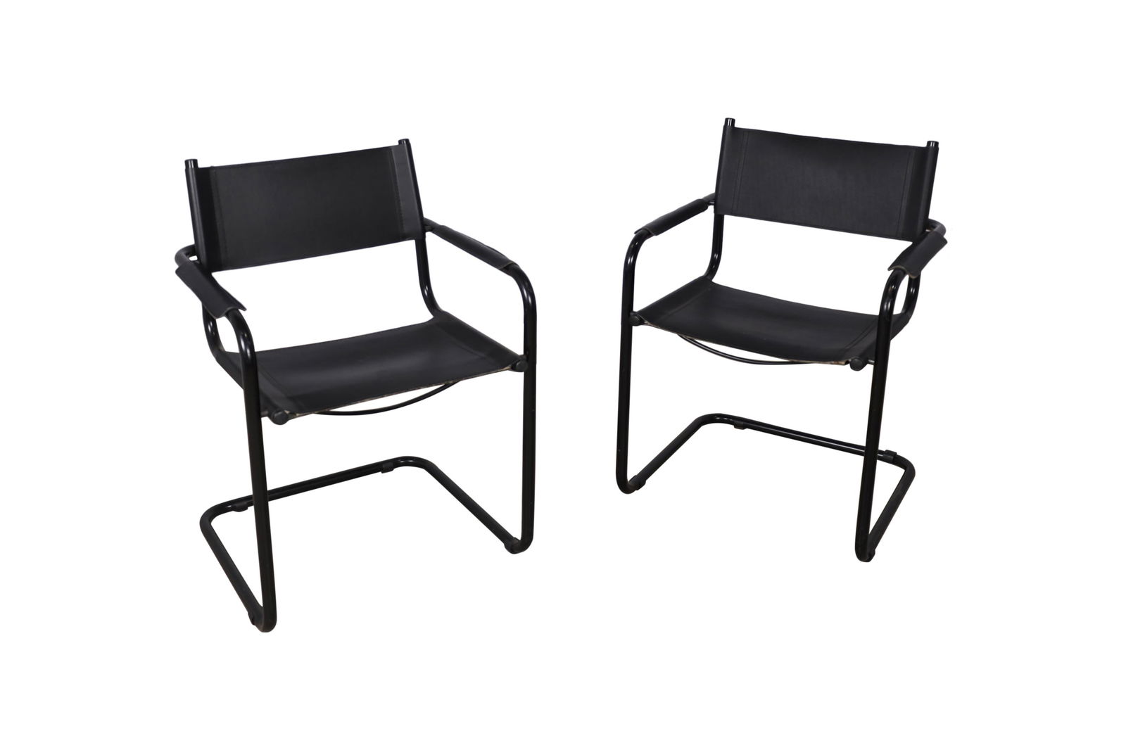 Italian Leather Sling Chairs - Pair (1 of 5)