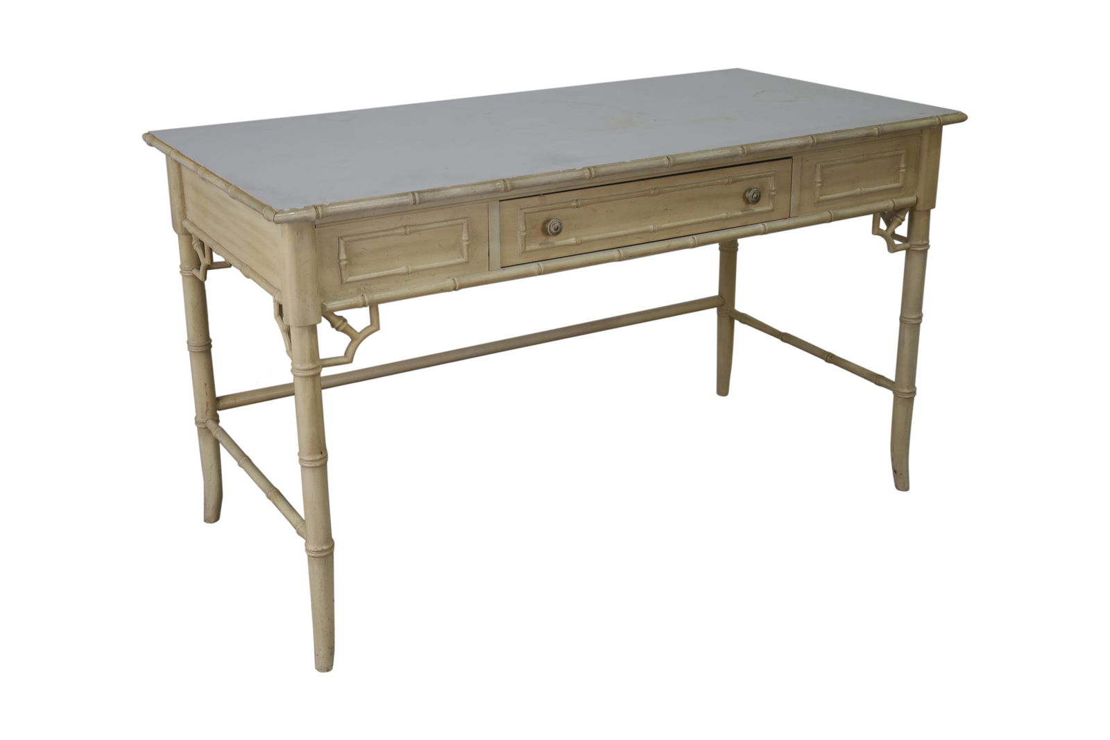 Thomasville - Faux Bamboo Desk: Thomasville faux bamboo laminate top desk. Dimensions - 30" x 52" x 26"