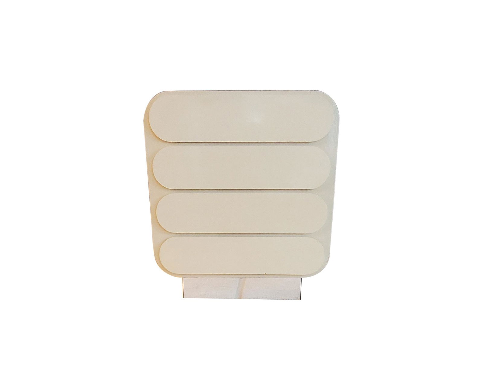 Lacquer and Chrome Space Age Dresser: Lacquer and chrome space age dresser. Dimensions - 33.5" x 29" x 21"