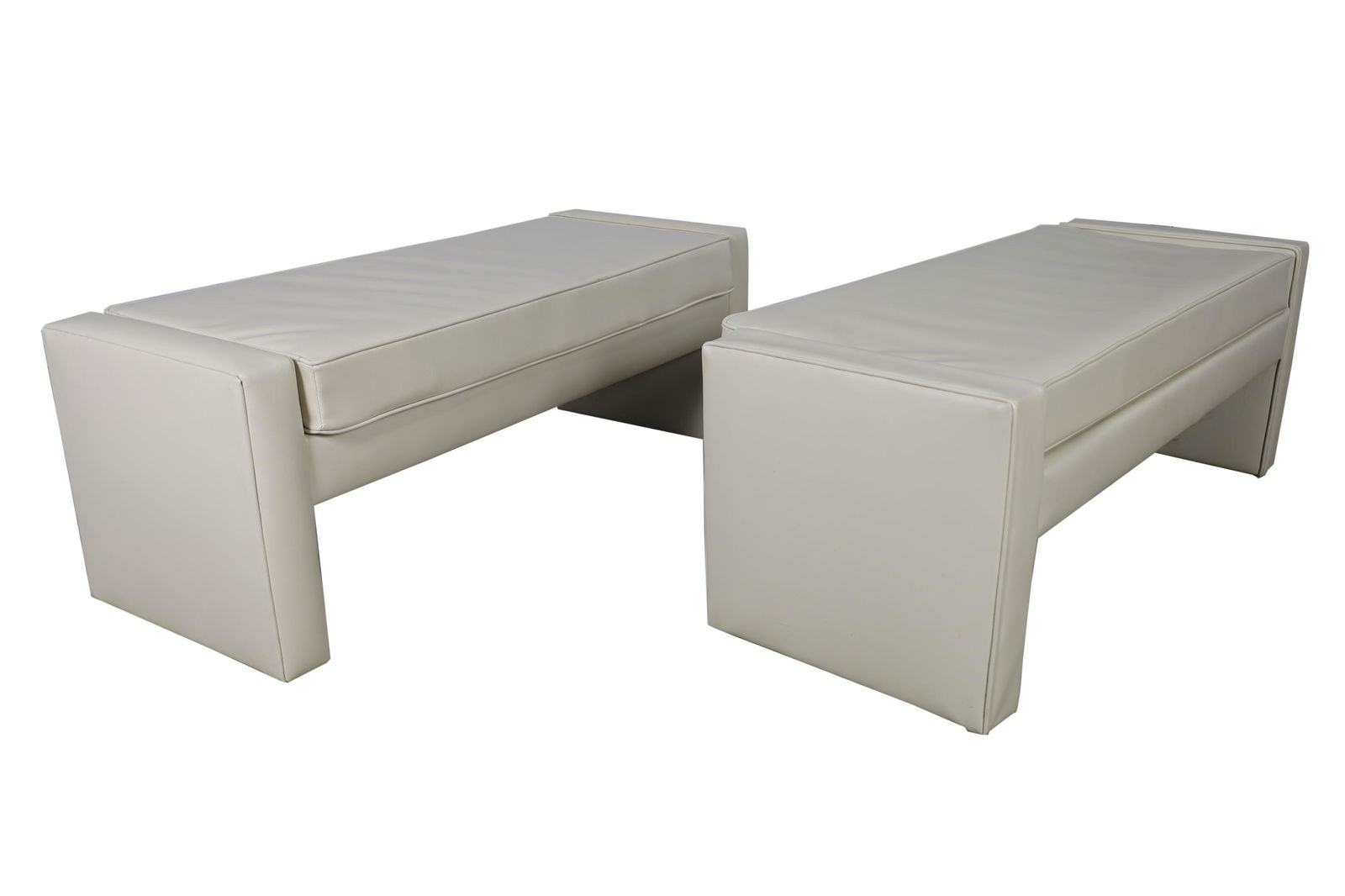 Leatherette Modern Benches - Pair (1 of 3)