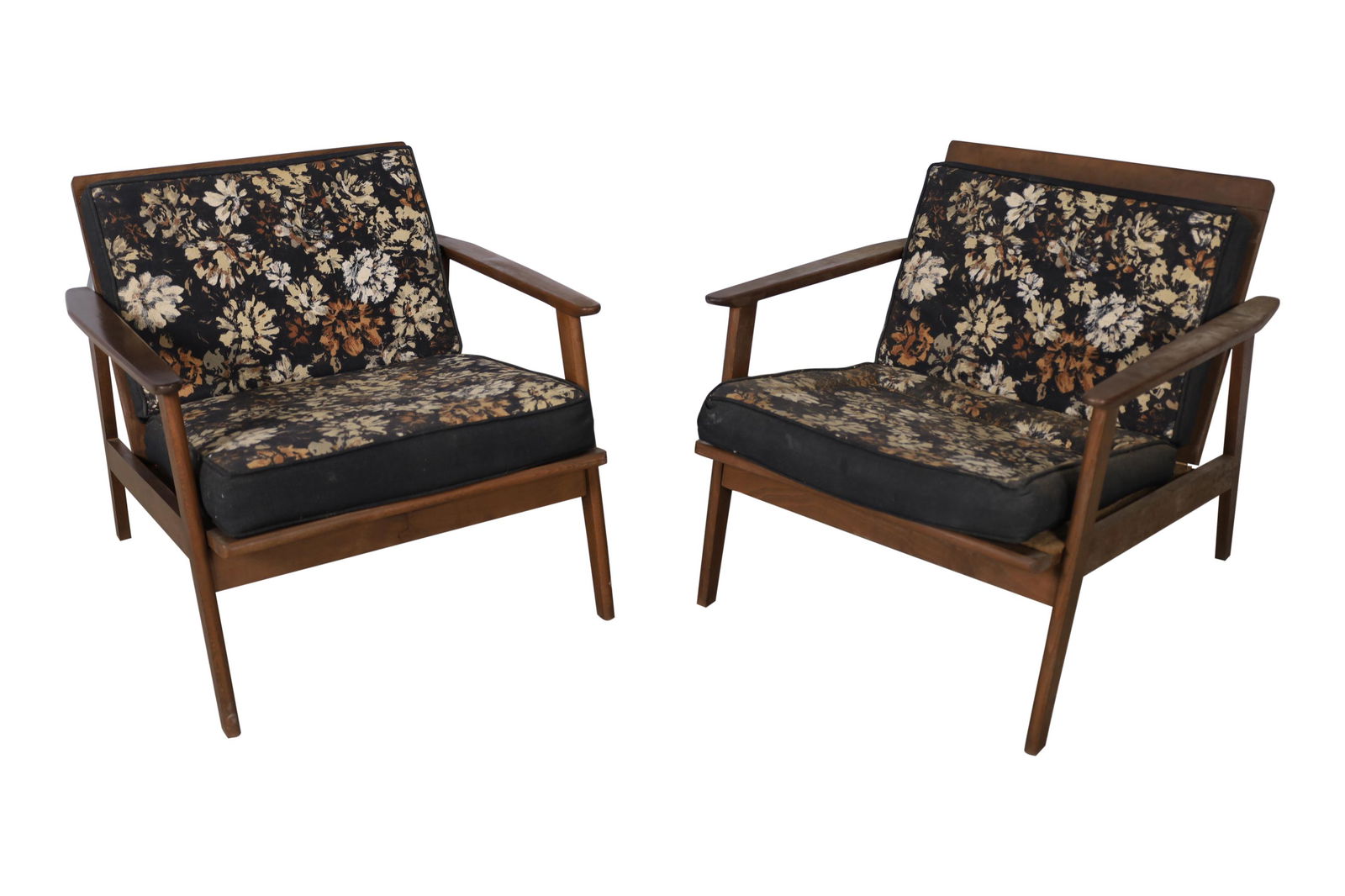 Walnut Paddle Arm Porch Chairs - Pair (1 of 3)