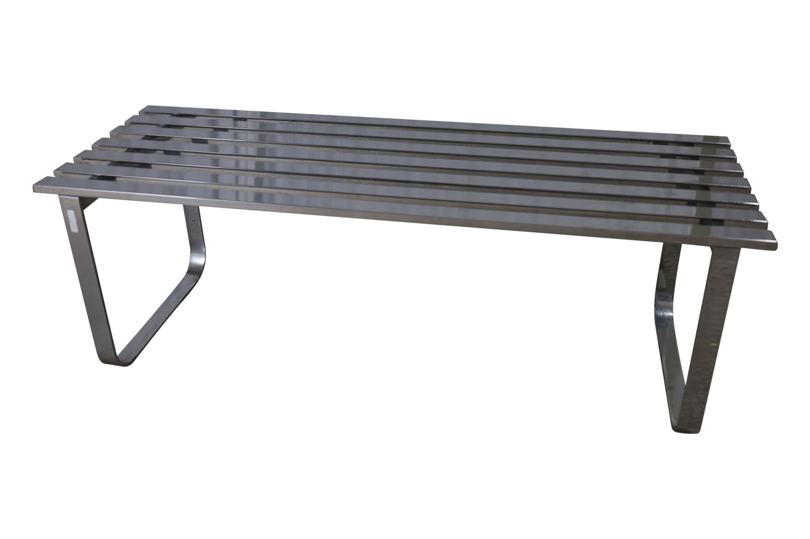 Milo Baughman Style Chrome Bench (1 of 4)