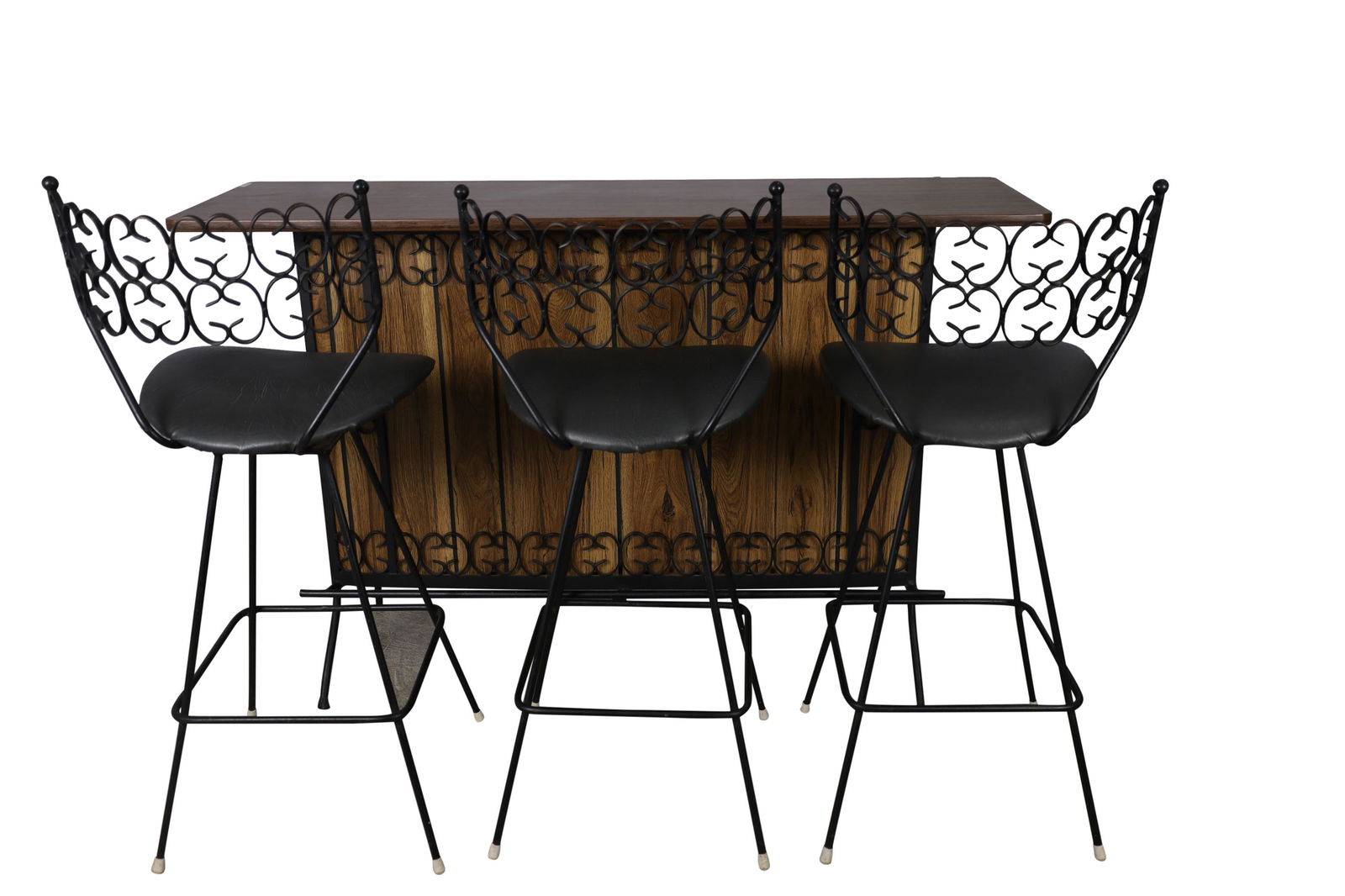 Arthur Umanoff (Attr.) - Bar & 3 Stools (1 of 8)