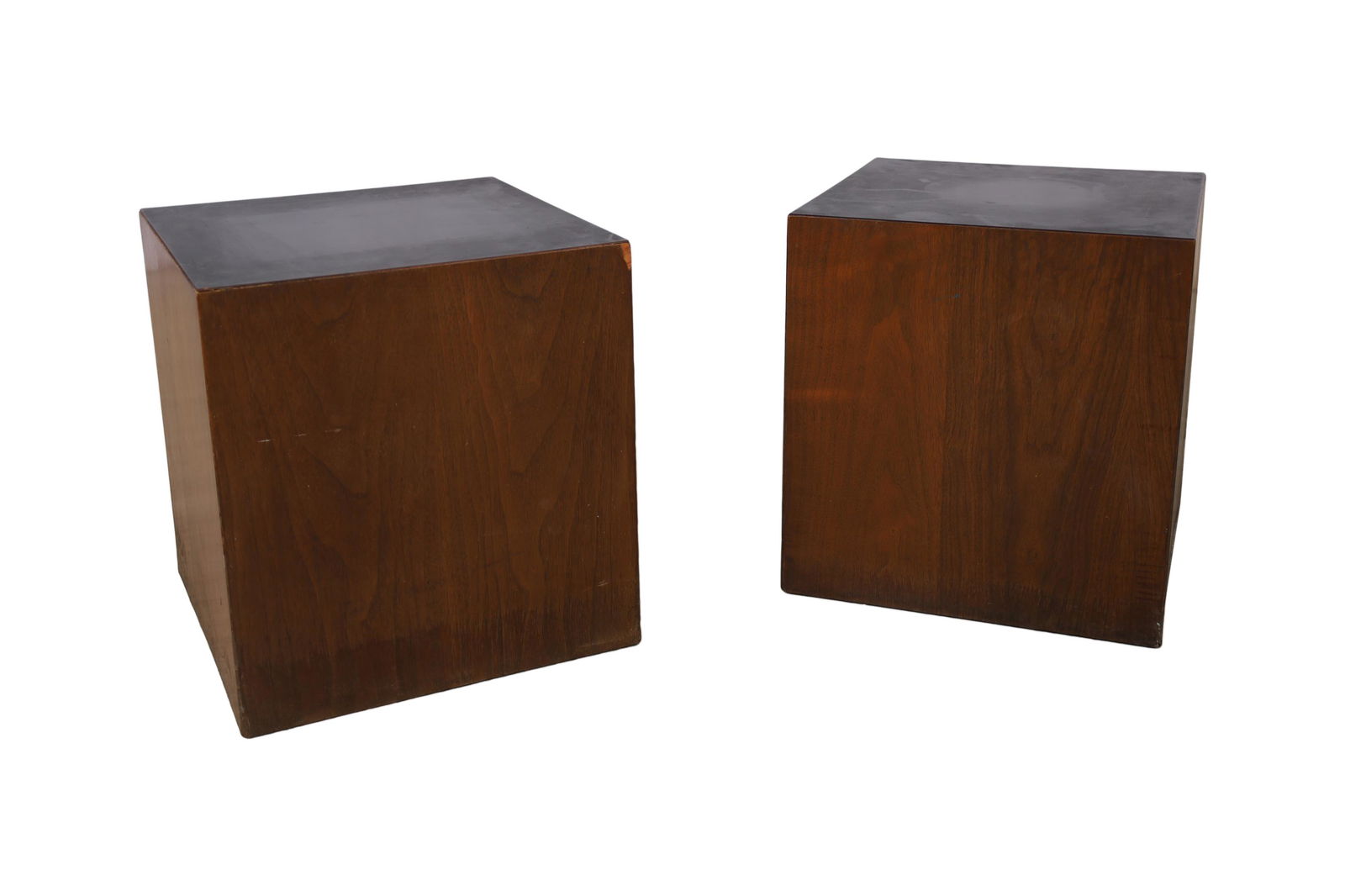 Walnut Cube Side Tables (1 of 3)