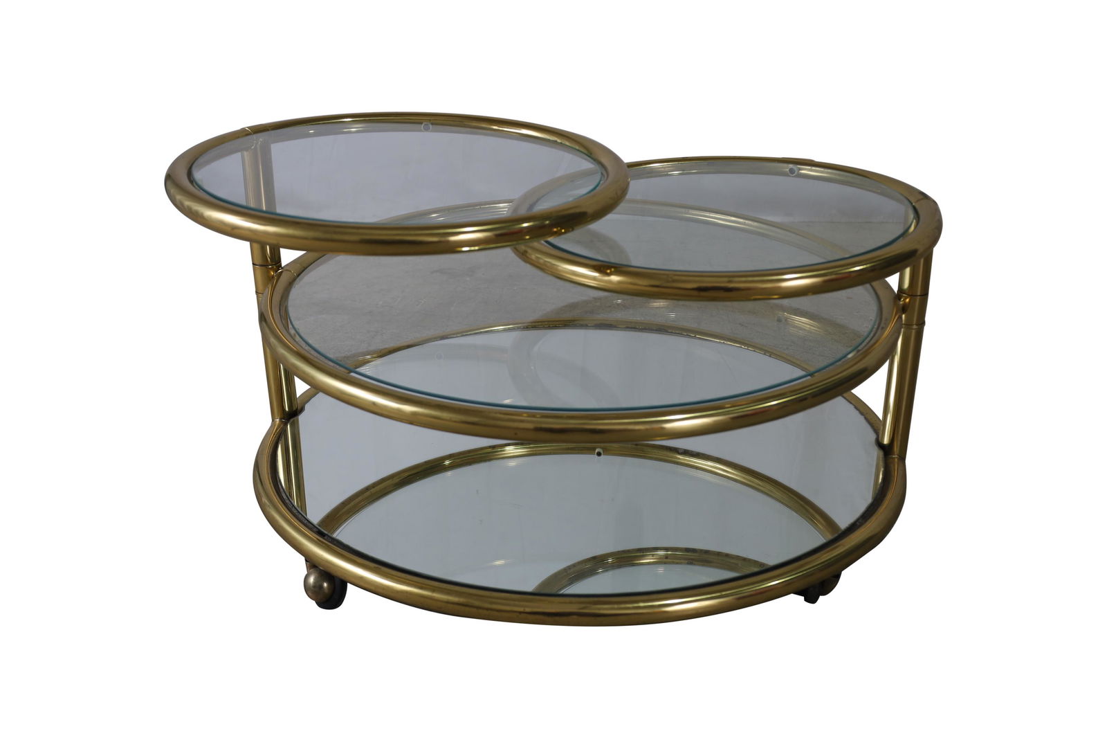 Milo Baughman - Brass Swivel Table (1 of 4)