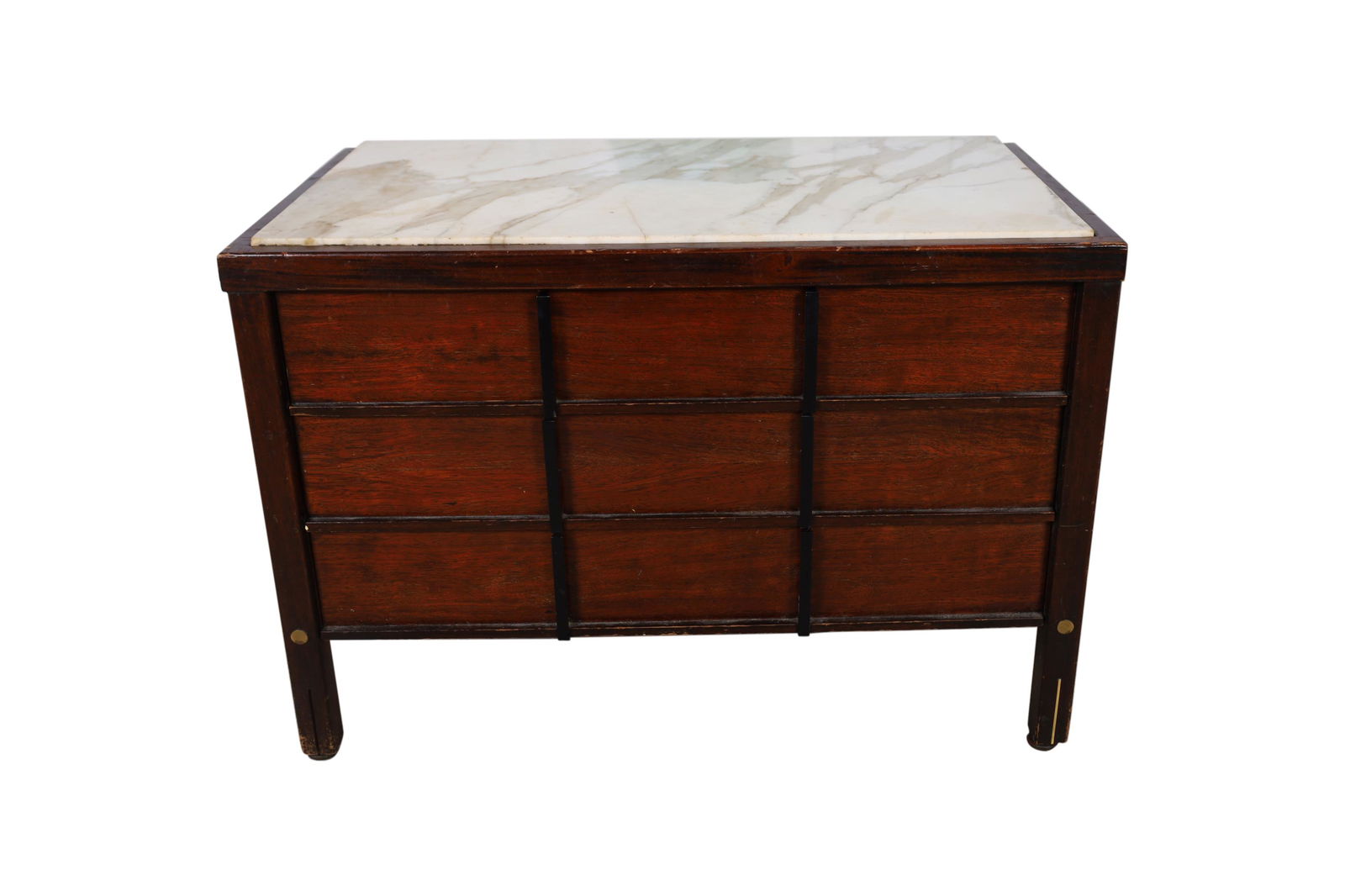 American of Martinsville - Marble Top Commode: American of Martinsville marble top commode. Dimensions - 20.5" x 30" x 17"