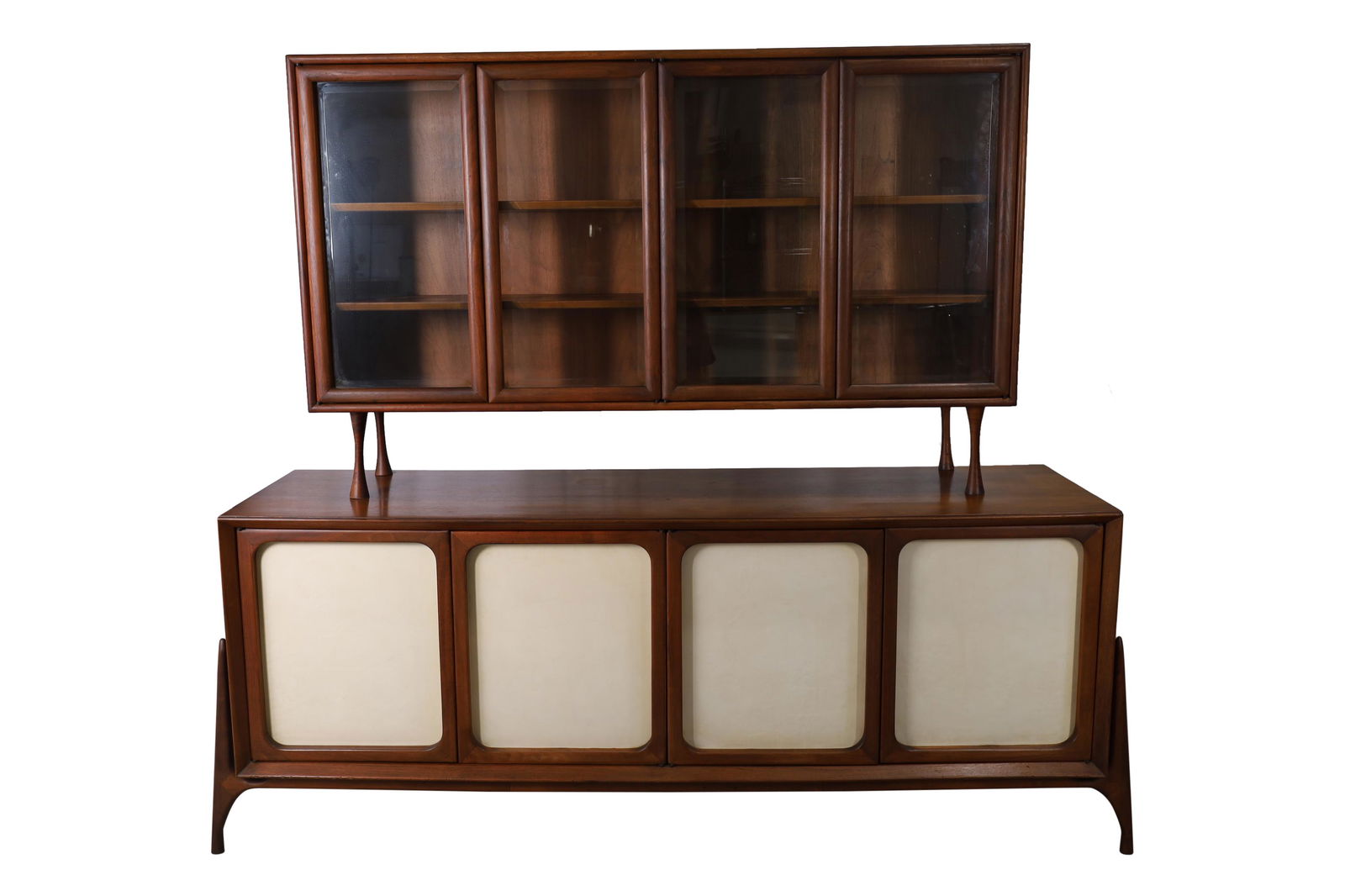 Danish Style Walnut Breakfront (1 of 6)