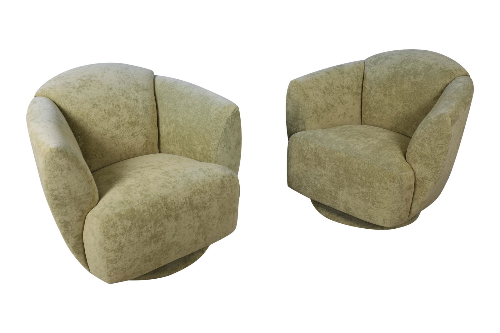 Suede Tilt & Swivel Chairs - Pair (1 of 4)