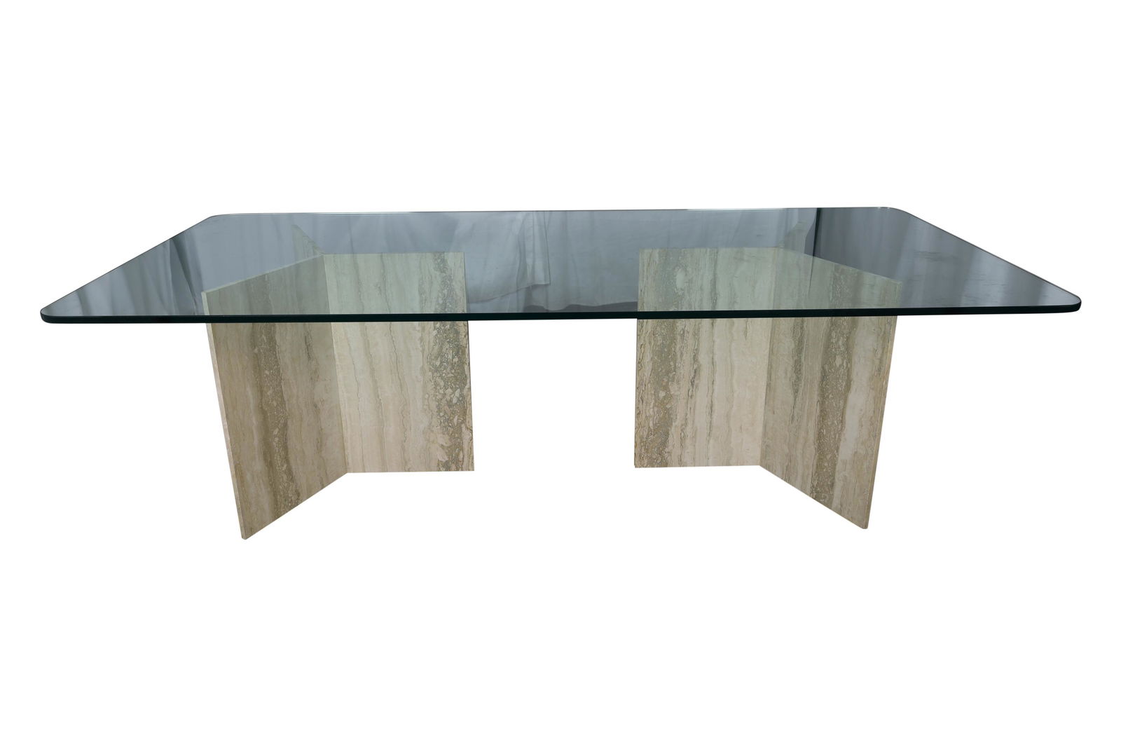Glass and Marble Dining Table (1 of 4)