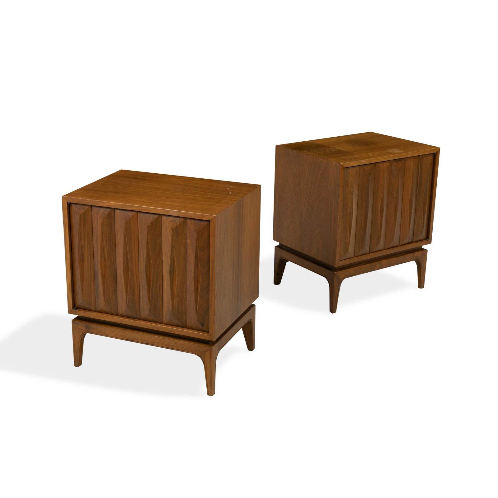 Faceted Walnut Nightstands (1 of 1)