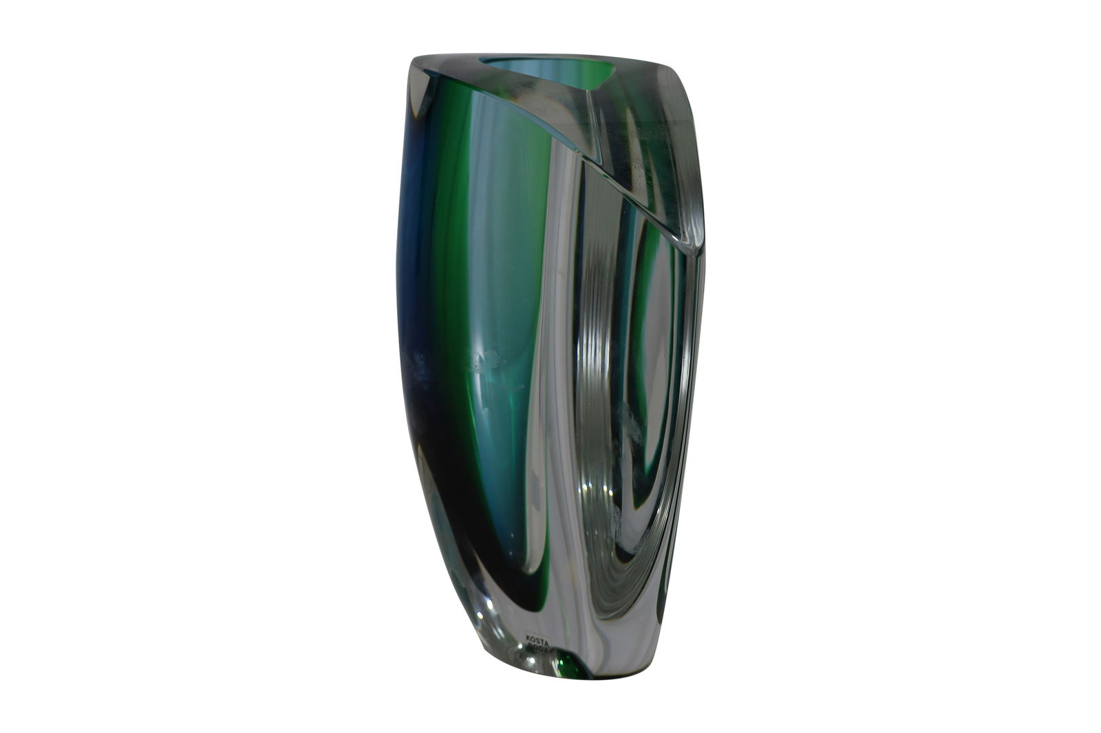 Goran Warff - Kosta Boda Mirage Vase: Goran Warff Kosta Boda mirage vase artist signed. Dimensions - 8" x 5.75" x 3.75"