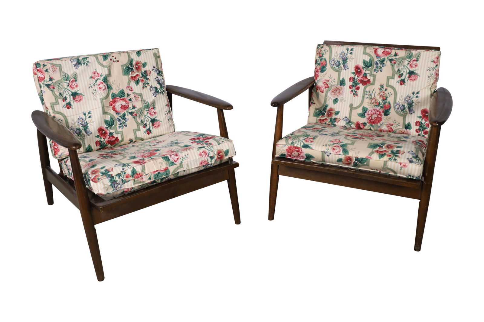 Walnut Paddle Arm Porch Chairs - Pair (1 of 6)