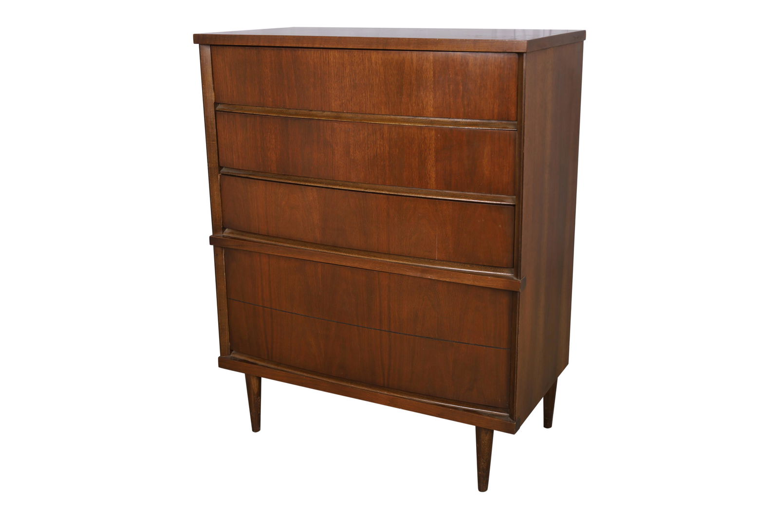 Bassett - Walnut Bow Front Chest (1 of 4)