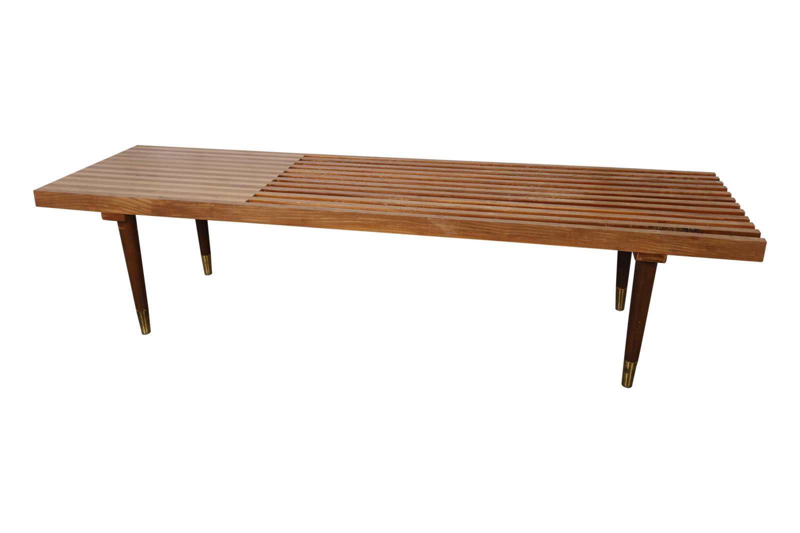 Mid Century Slat Bench (1 of 4)