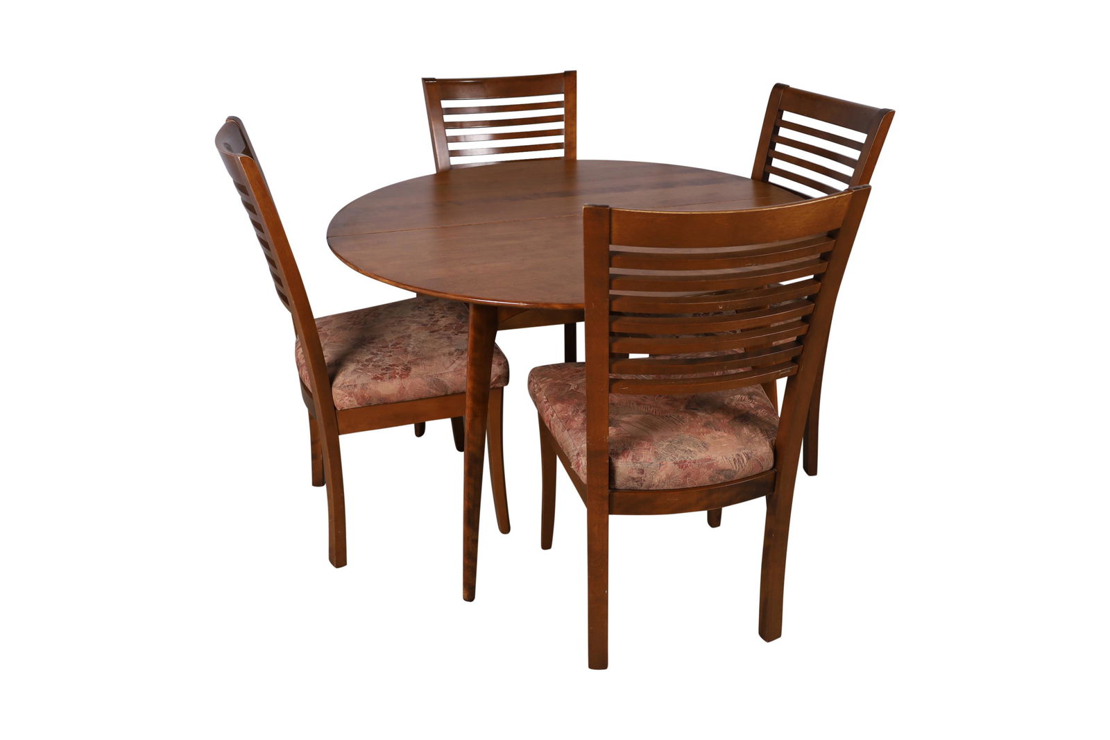 Bermex International Dining Table and 4 Chairs: Bermex International dining table with 2 leaves and 4 chairs. Dimensions - 30" x 48" leaves-12"