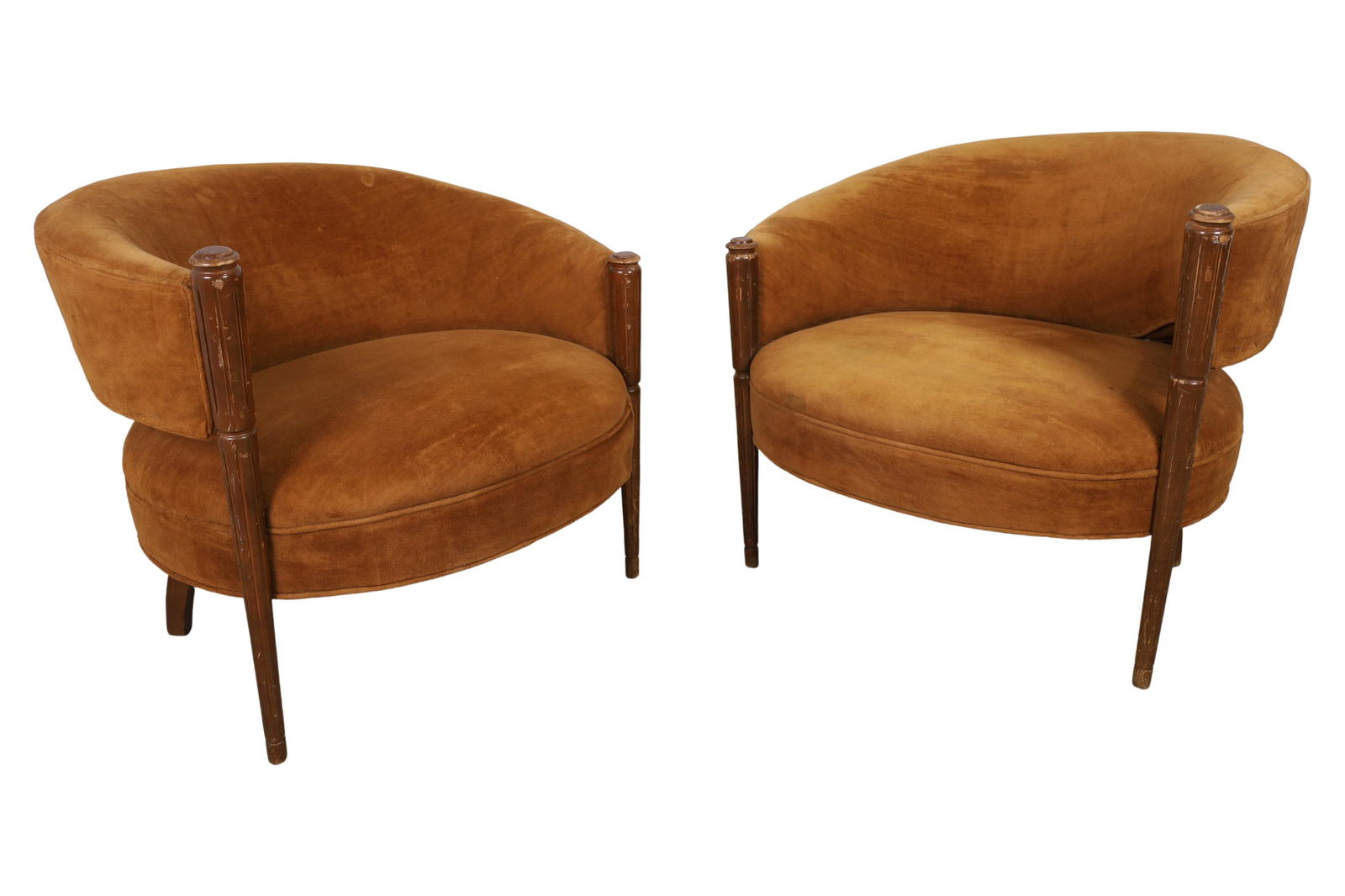 Hollywood Regency Style Lounge Chairs - Pair (1 of 6)