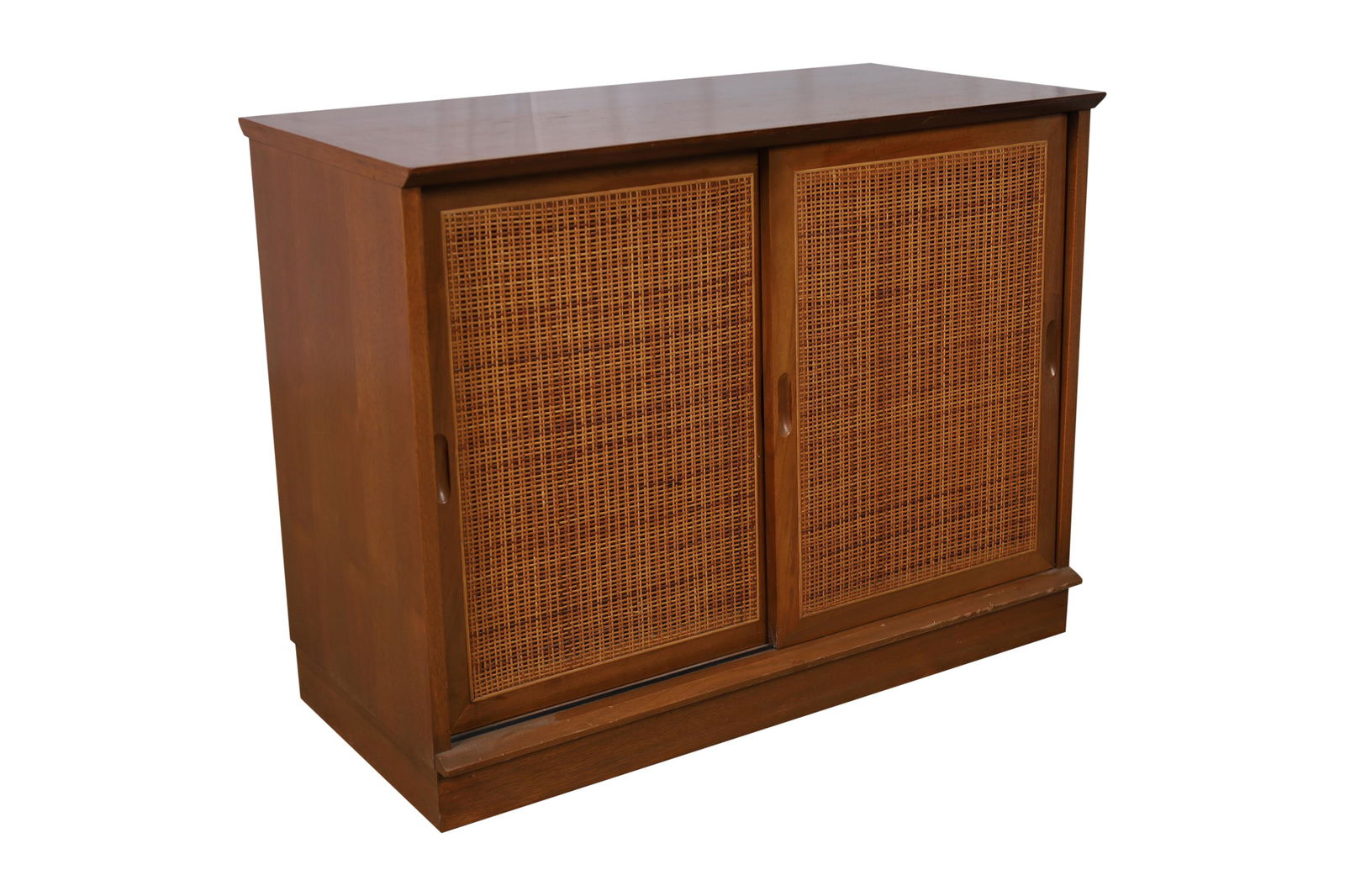 Walnut Cane Front Cabinet (1 of 3)
