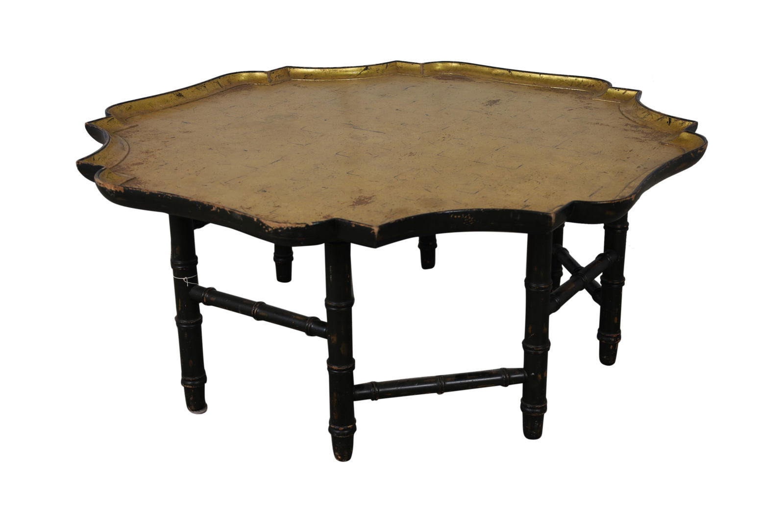 Kittinger - Faux Bamboo Gold Leaf Coffee Table (1 of 5)