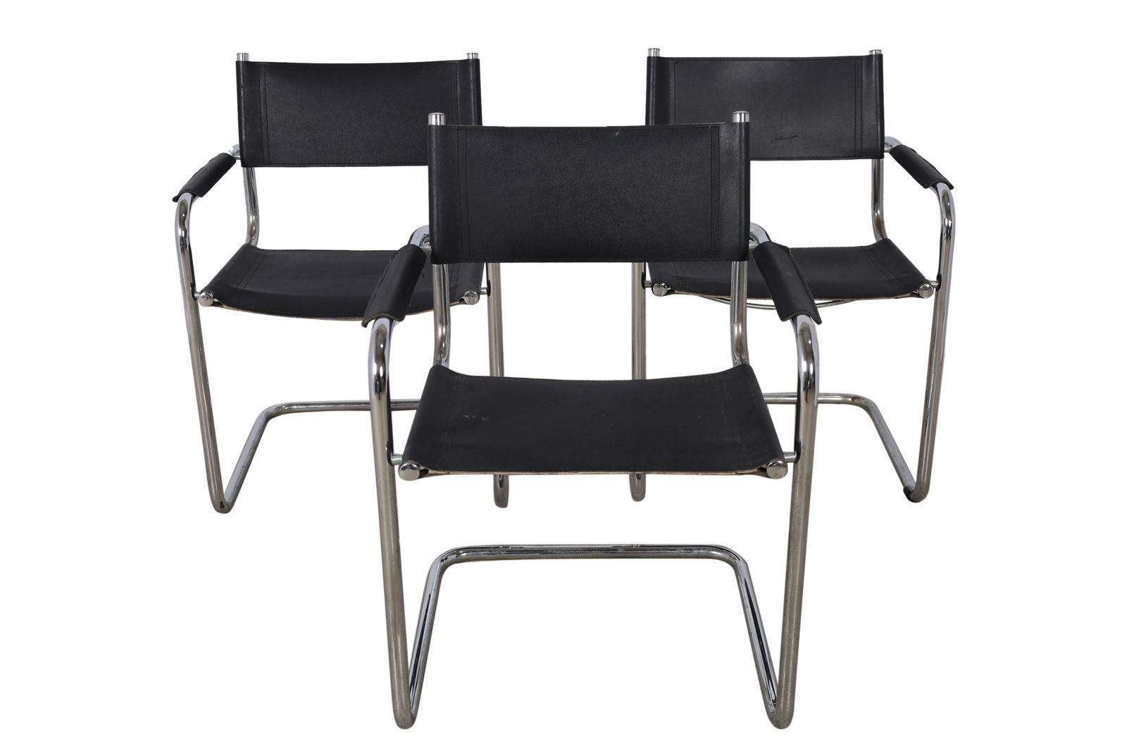 Bruer (Attr.) Italian Leather Chairs - 3 (1 of 4)