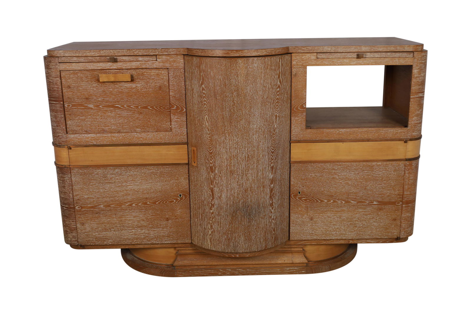 1940's French Cerused Oak Bar Sever (1 of 4)