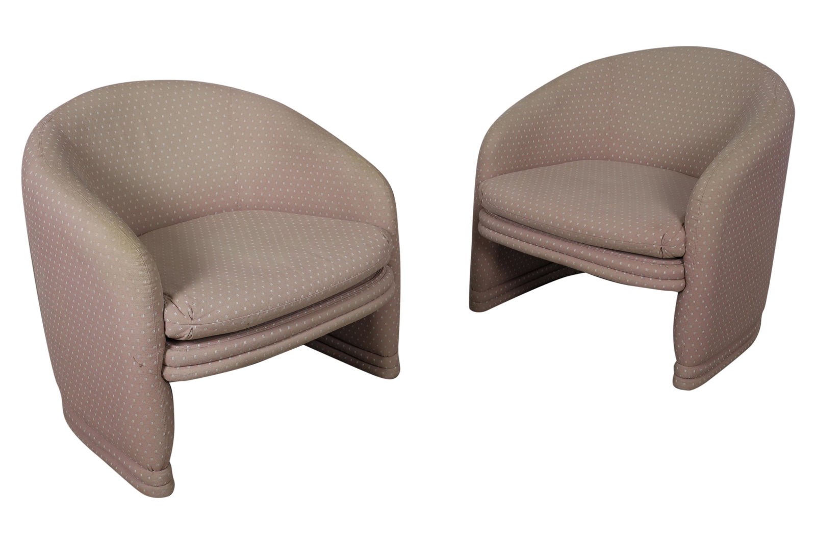 Adrian Pearsall - Comfort Designs Barrel Chairs: Pair of Adrian Pearsall signed Comfort Designs barrel chairs. Dimensions - 30" x 29" x 30"