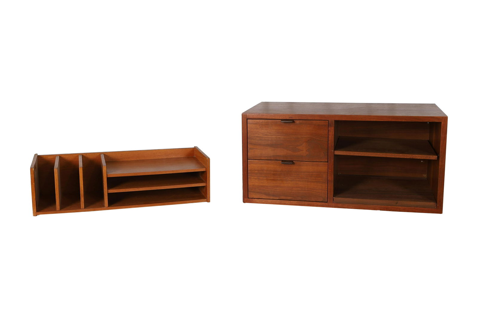 Danish Teak Letter Holder and Walnut Cabinet (1 of 4)