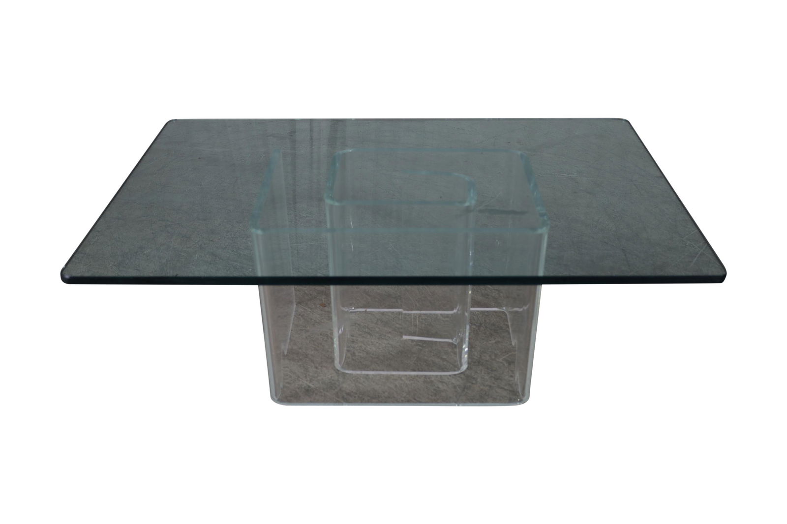 Lucite and Glass Coffee Table (1 of 3)