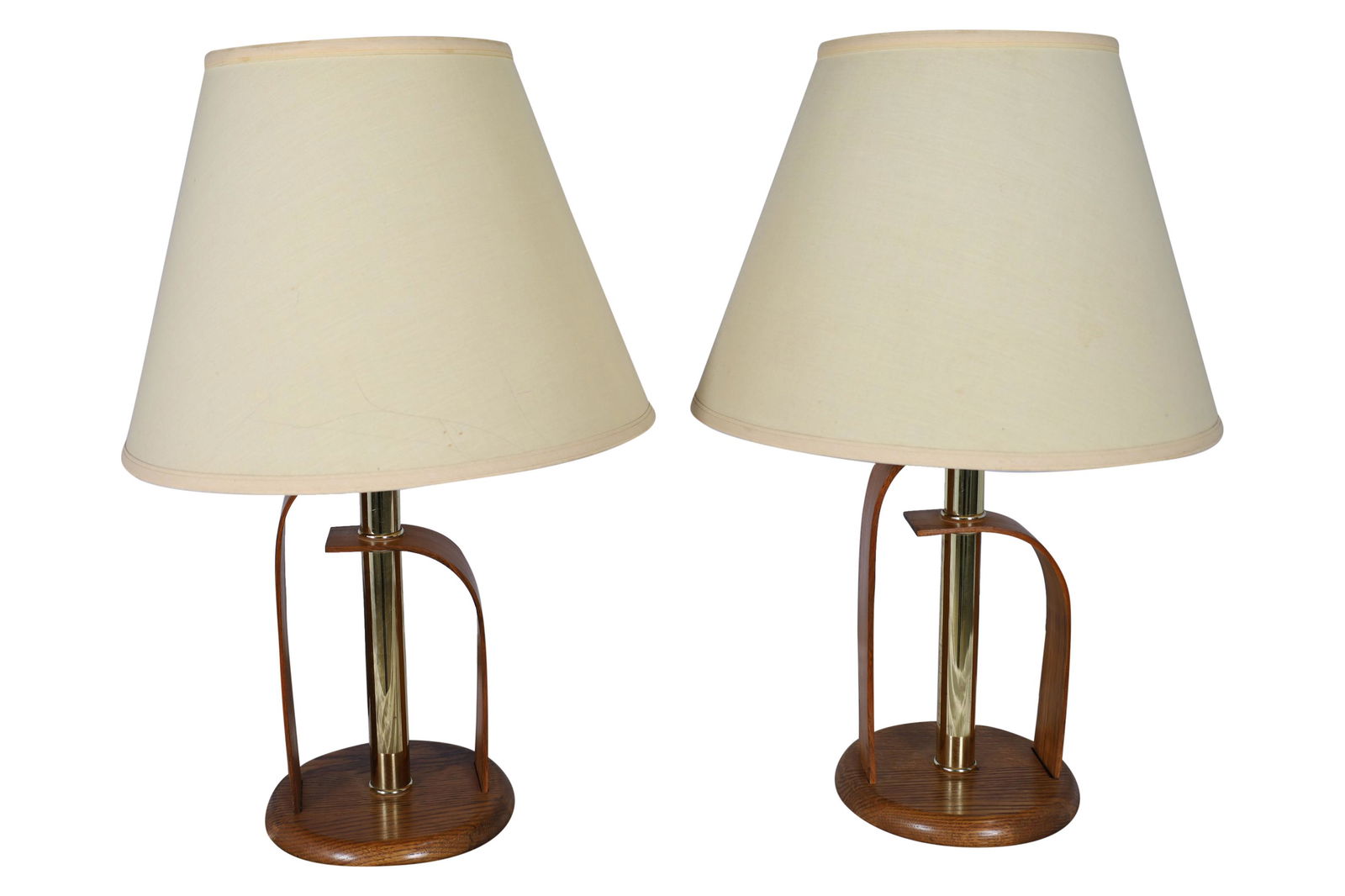 Oak 80's Lamps - Pair (1 of 4)