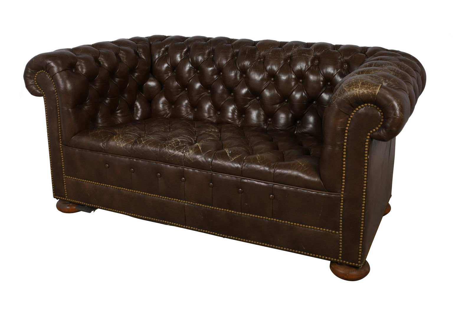 Leather Chesterfield Loveseat (1 of 5)