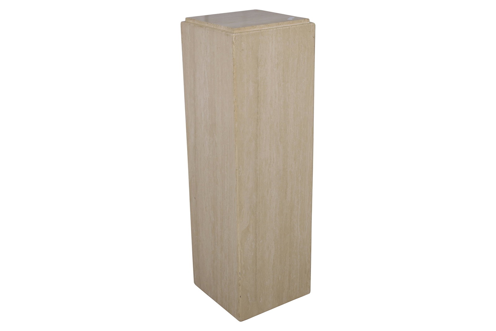 Travertine Pedestal: Travertine pedestal. Dimensions - 31" x 10"