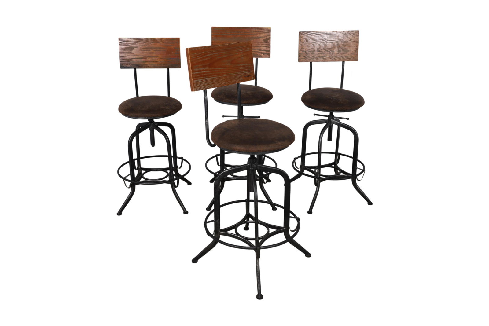 Industrial Style Swivel Bar Stools - 4 (1 of 4)