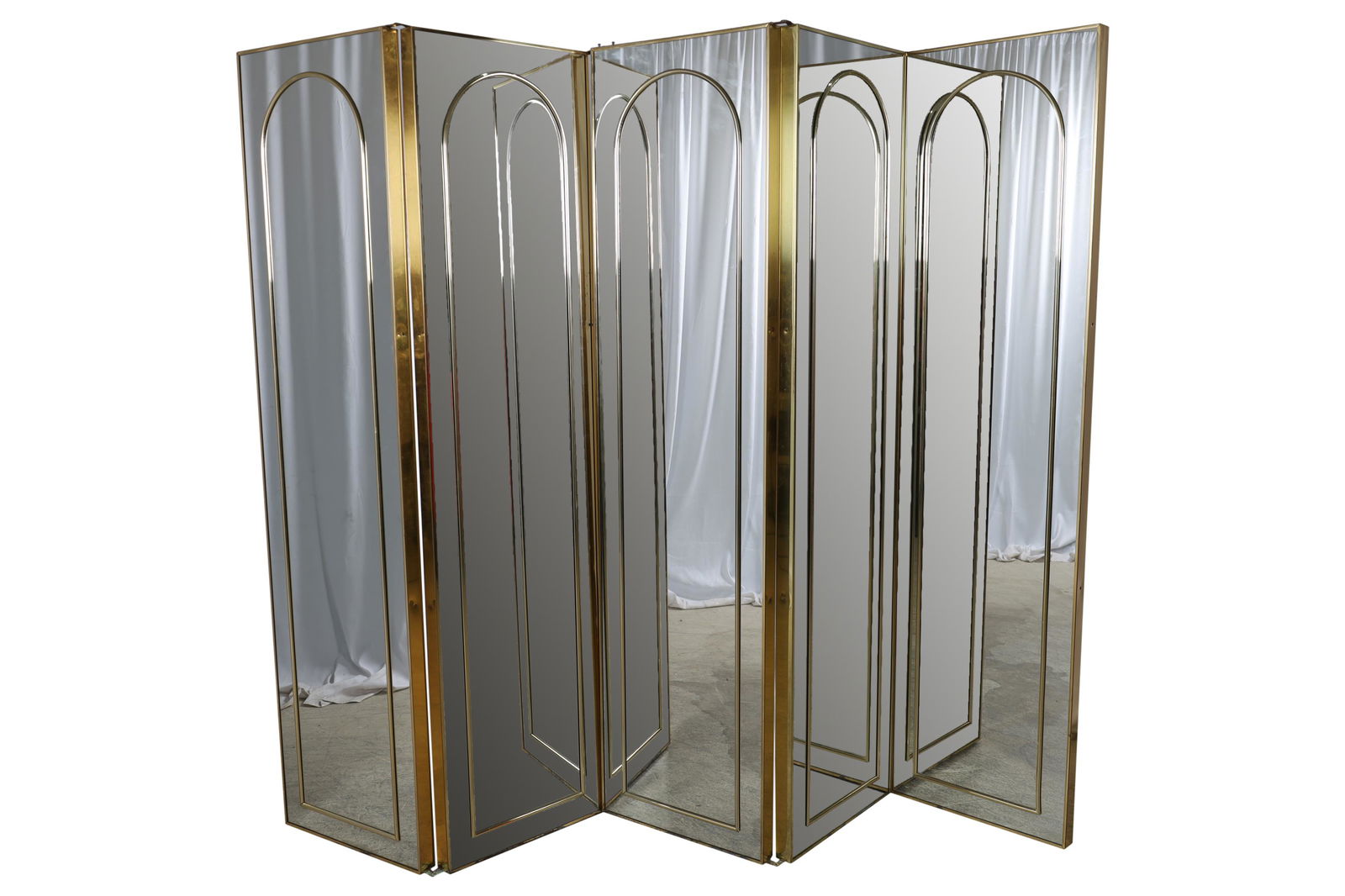 Mirrored and Brass Folding Screen (1 of 4)