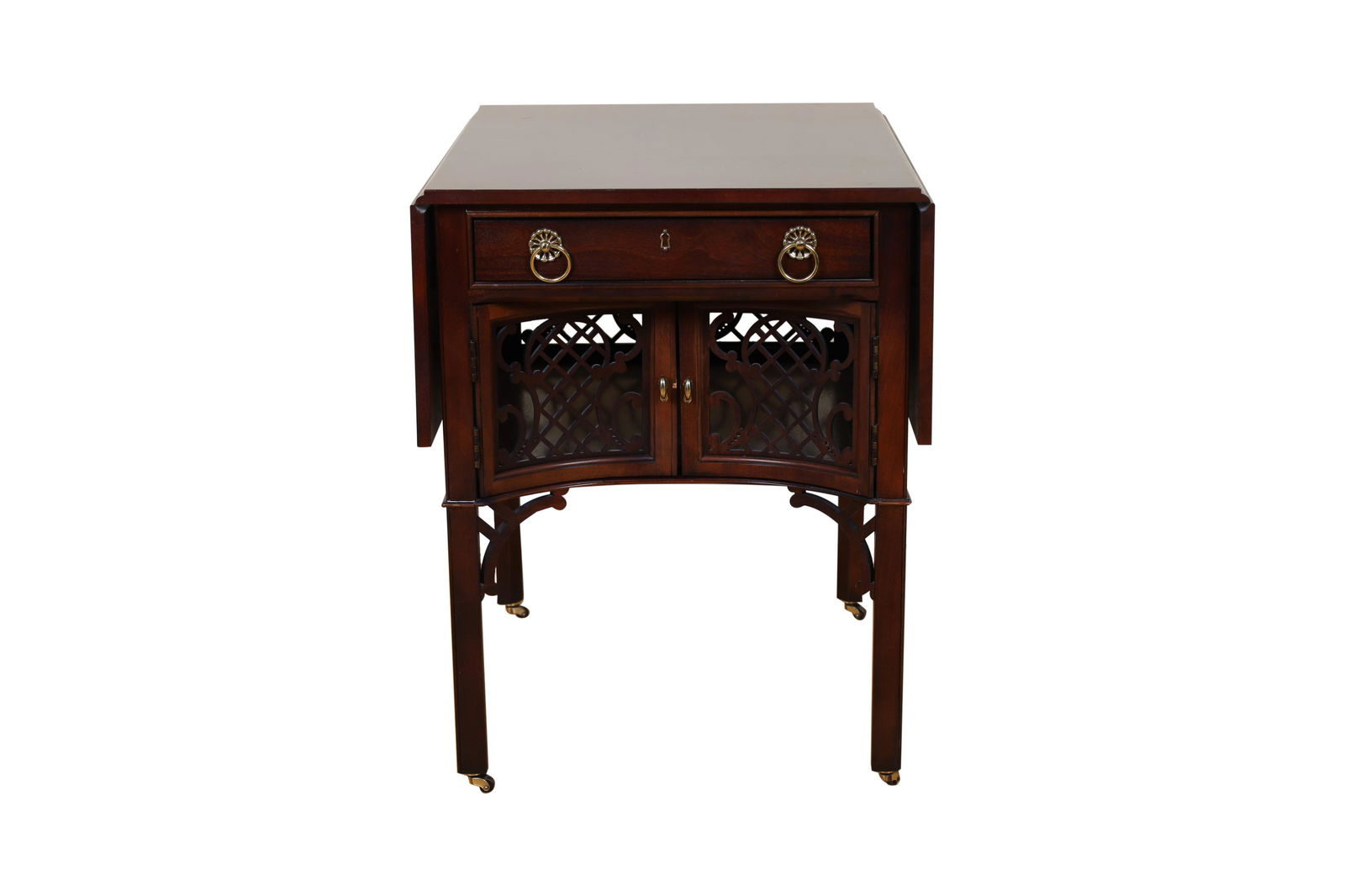 Century Mahogany Drop Side Table (1 of 5)