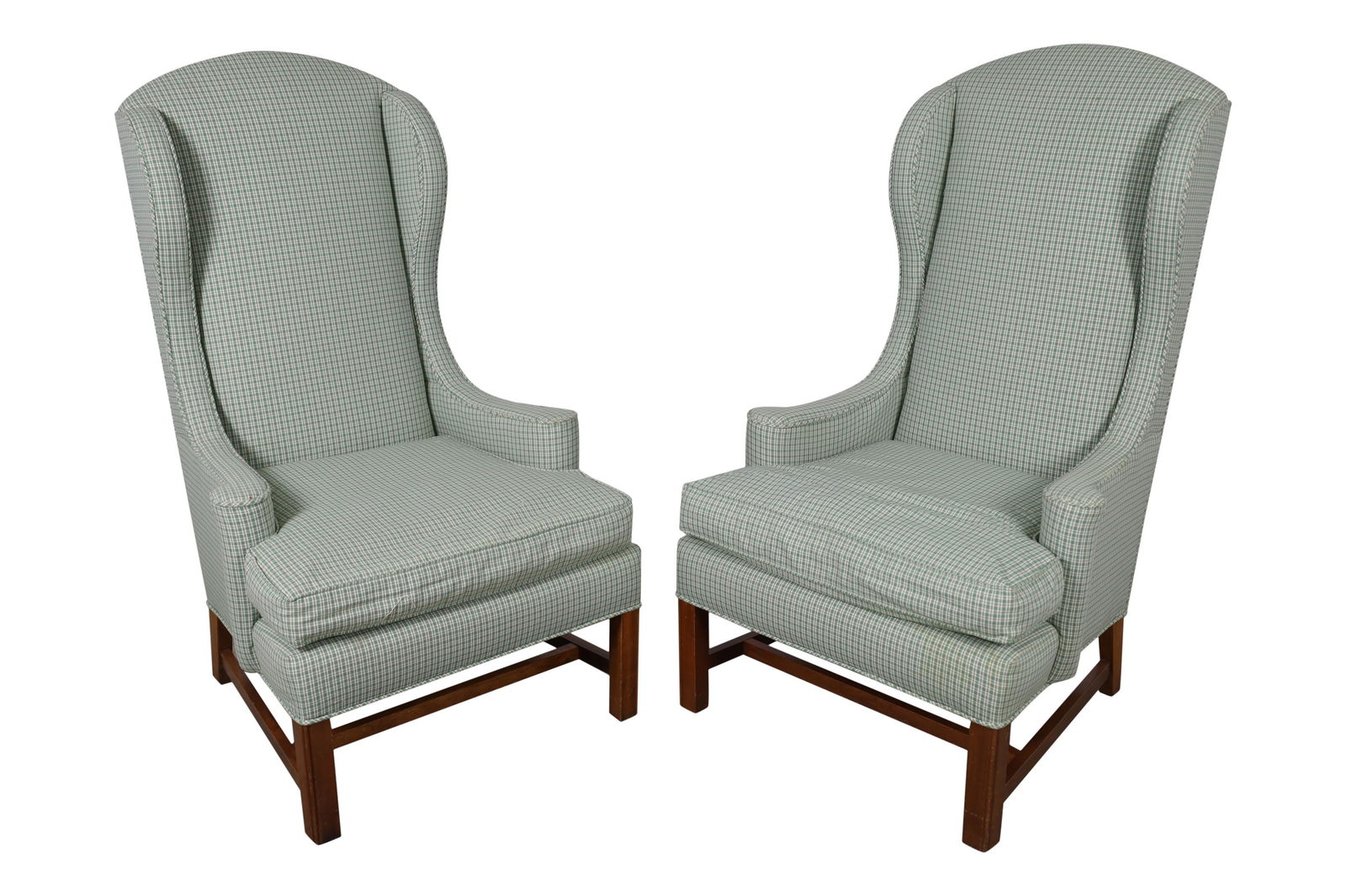 Chippendale Style Wing Chairs - Pair (1 of 3)