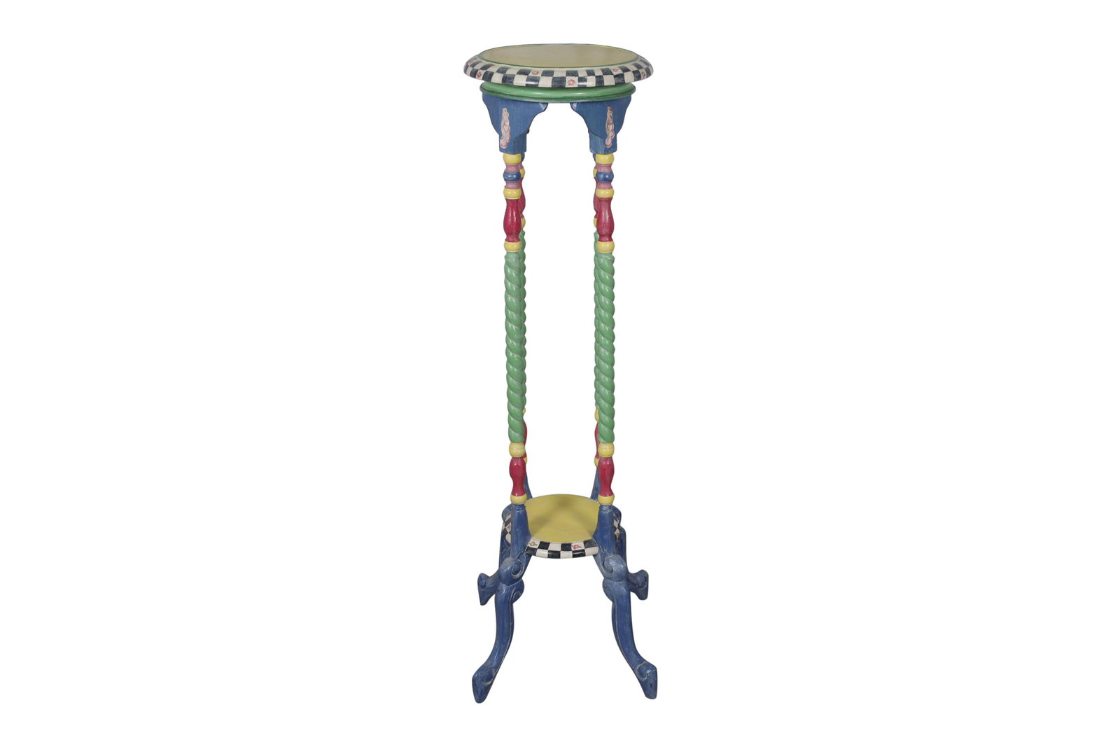 Mackenzie Child's Pedestal: Mackenzie Child's pedestal. Dimensions - 40.5" x 11.5"