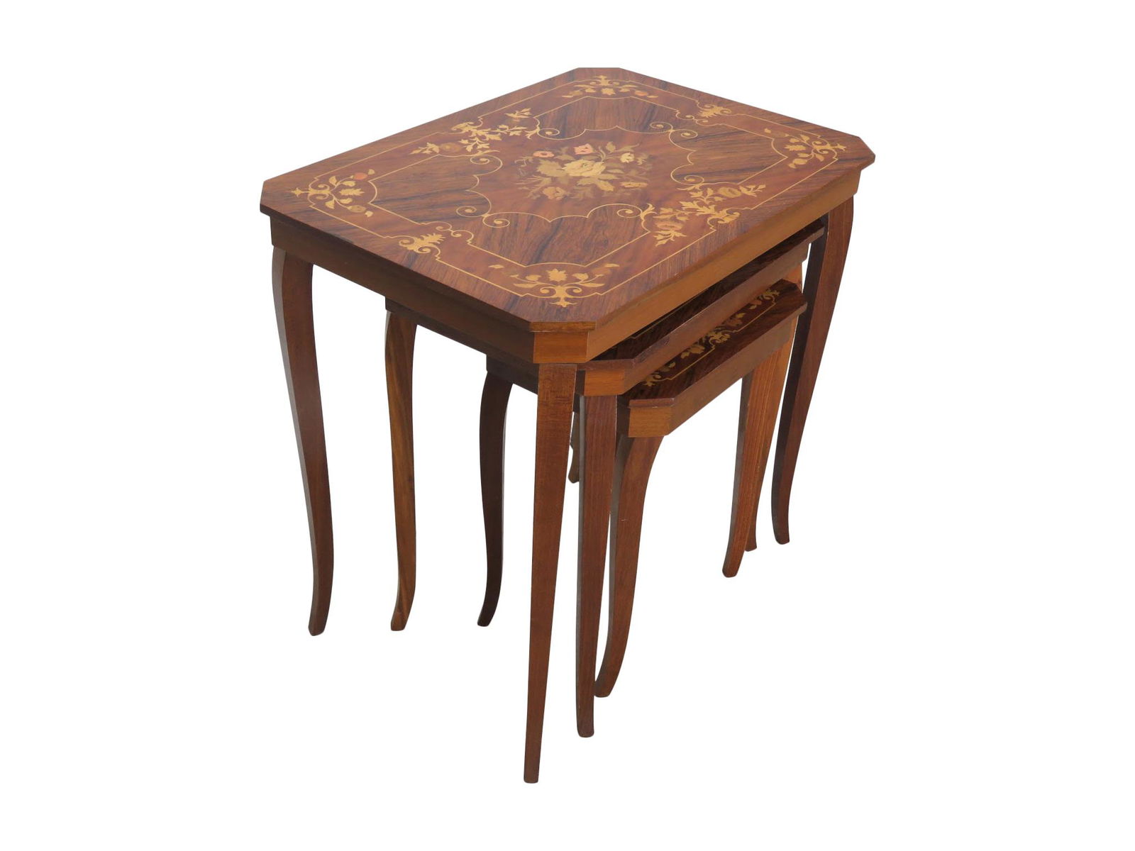 Italian Marquetry Nest of Tables (1 of 6)