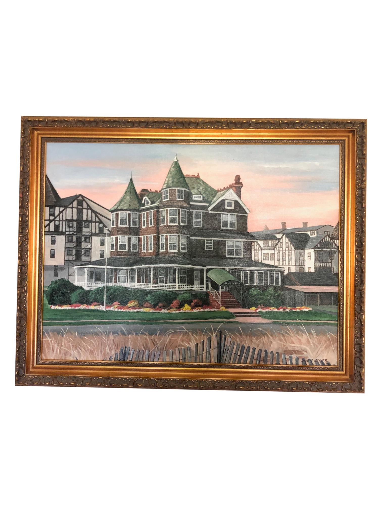 Sue T. Oliver - Beach House Sea Girt: Sue T. Oliver beach house Sea Girt . Dimensions - 22" x 28"