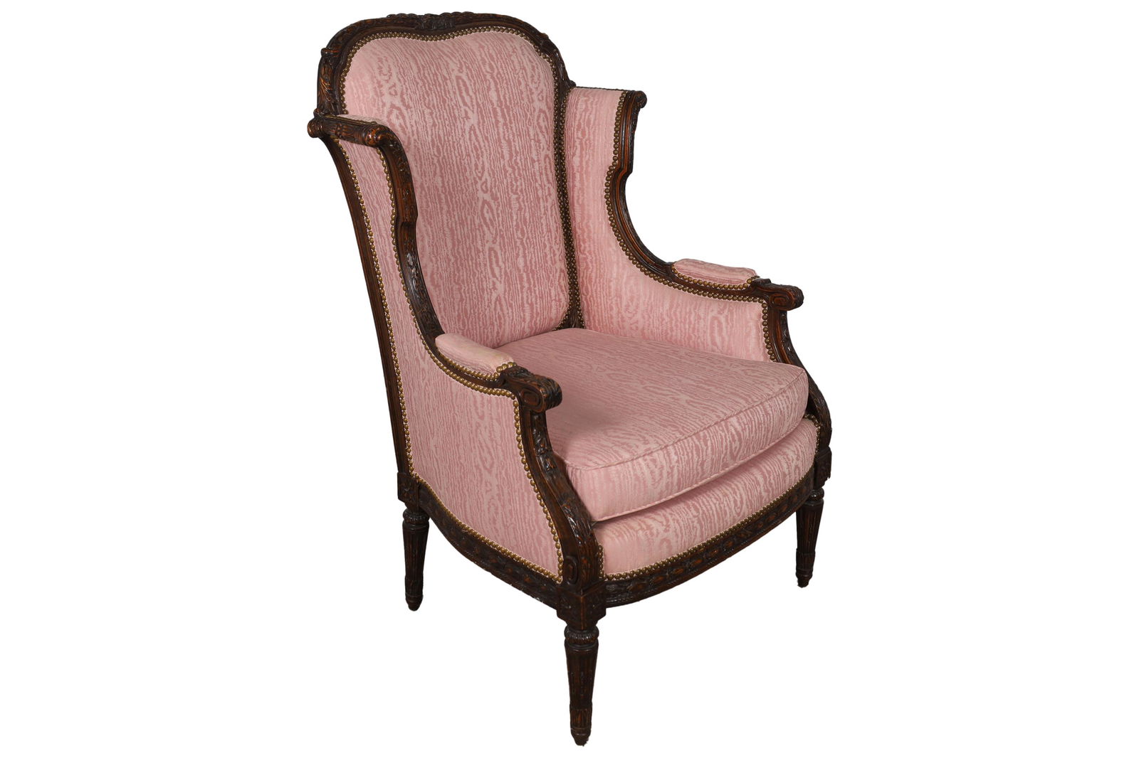 Carved French Style Wing Chair (1 of 3)