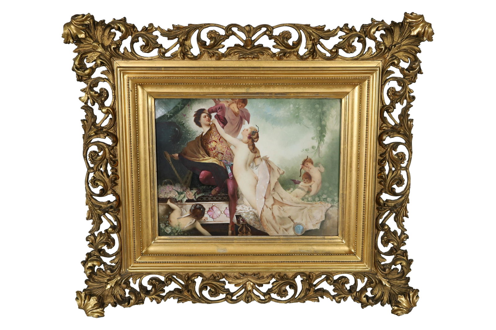 Hand Painted Porcelain Plaque-like KPM (1 of 4)