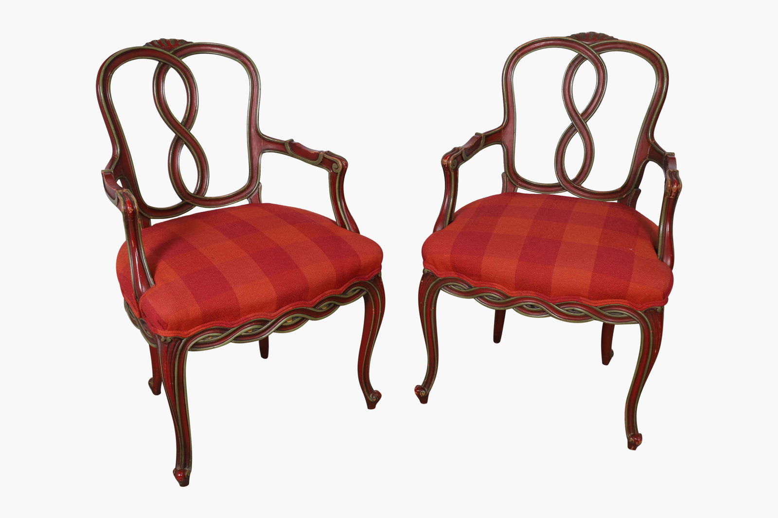French Style Arm Chairs - Pair (1 of 3)