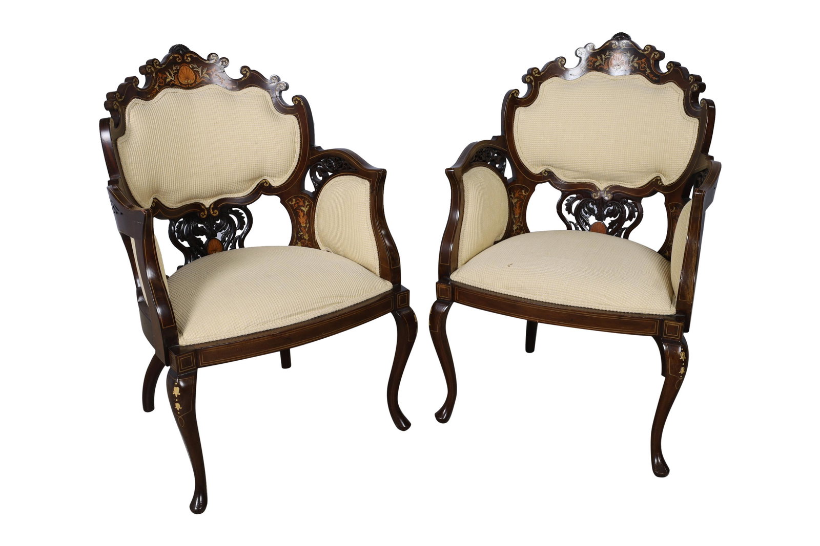 Inlaid Victorian Chairs - Pair (1 of 4)