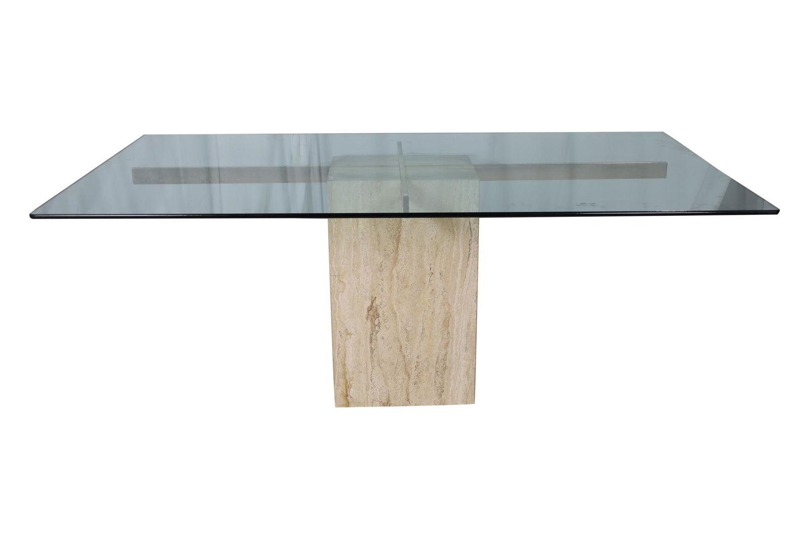 Artedi - Travertine and Brass Dining Table (1 of 4)