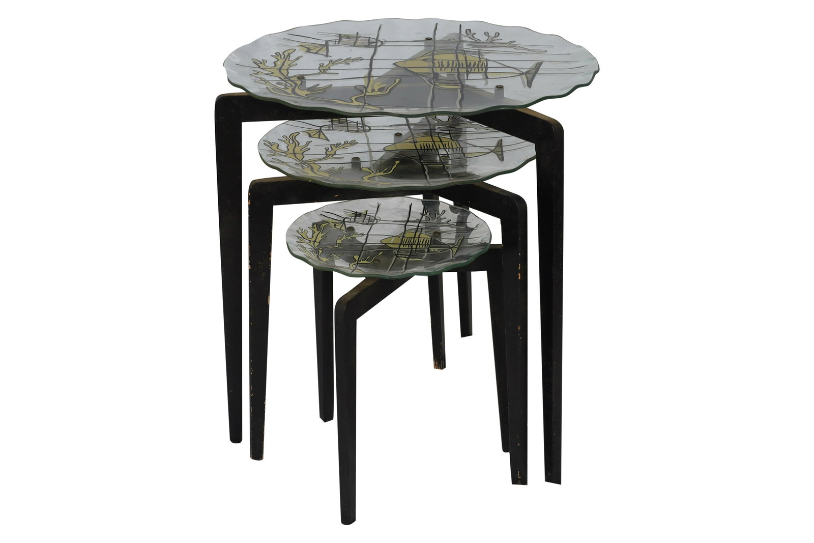 Italian Nest of Tables - 3: Italian nest of tables, 3. Dimensions in Inches27.5x25.5x25.5