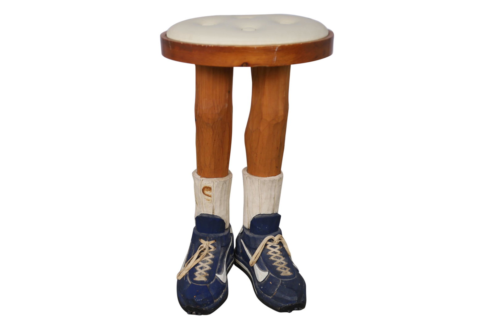 Wooden Carved Stool: Wooden Carved Stool. Dimensions in Inches 26.5x17x13