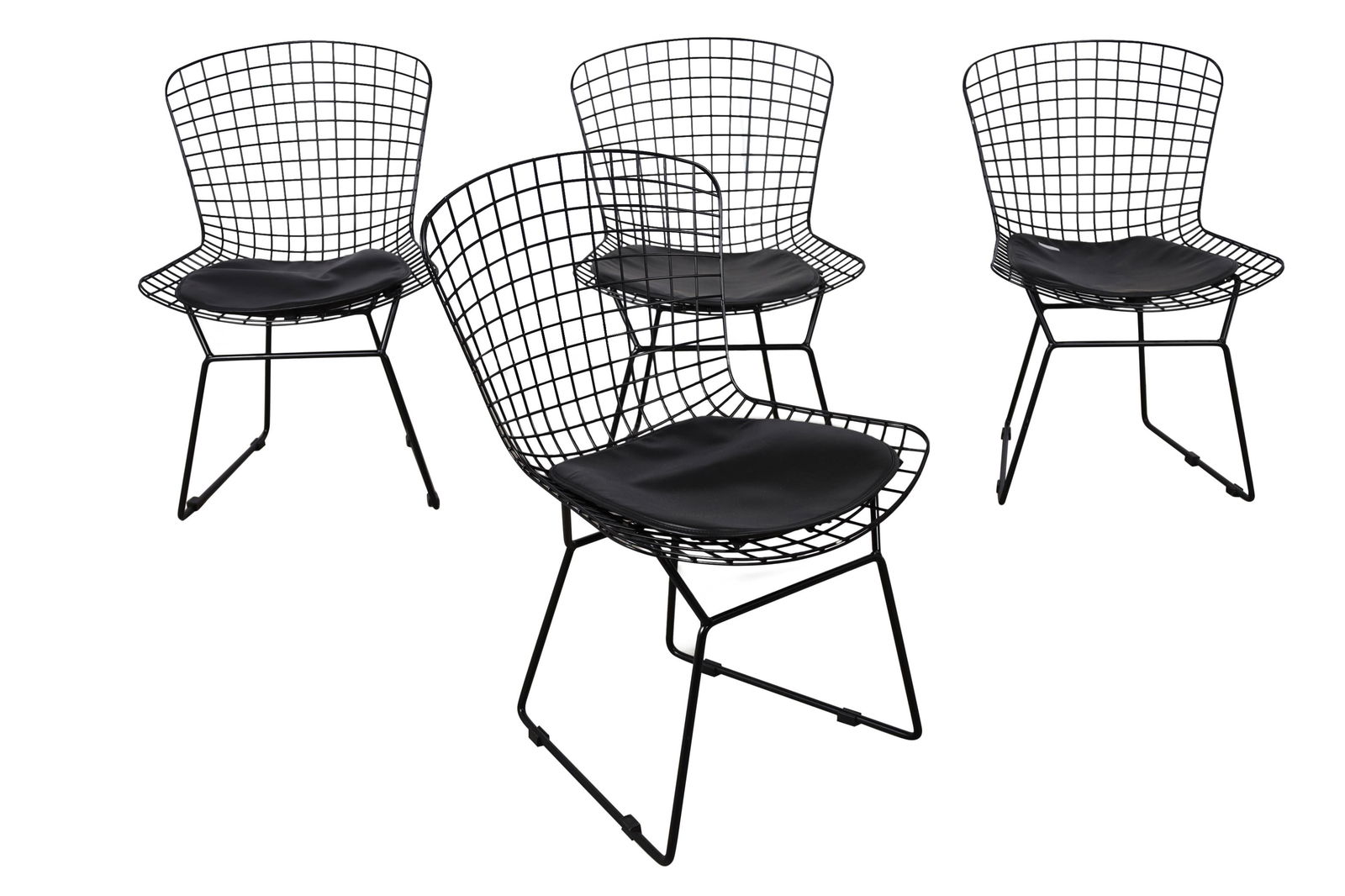 Bertoia Style Black Wire Chairs - 4 (1 of 3)